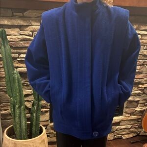 Vintage indigo blue wool Jacket
